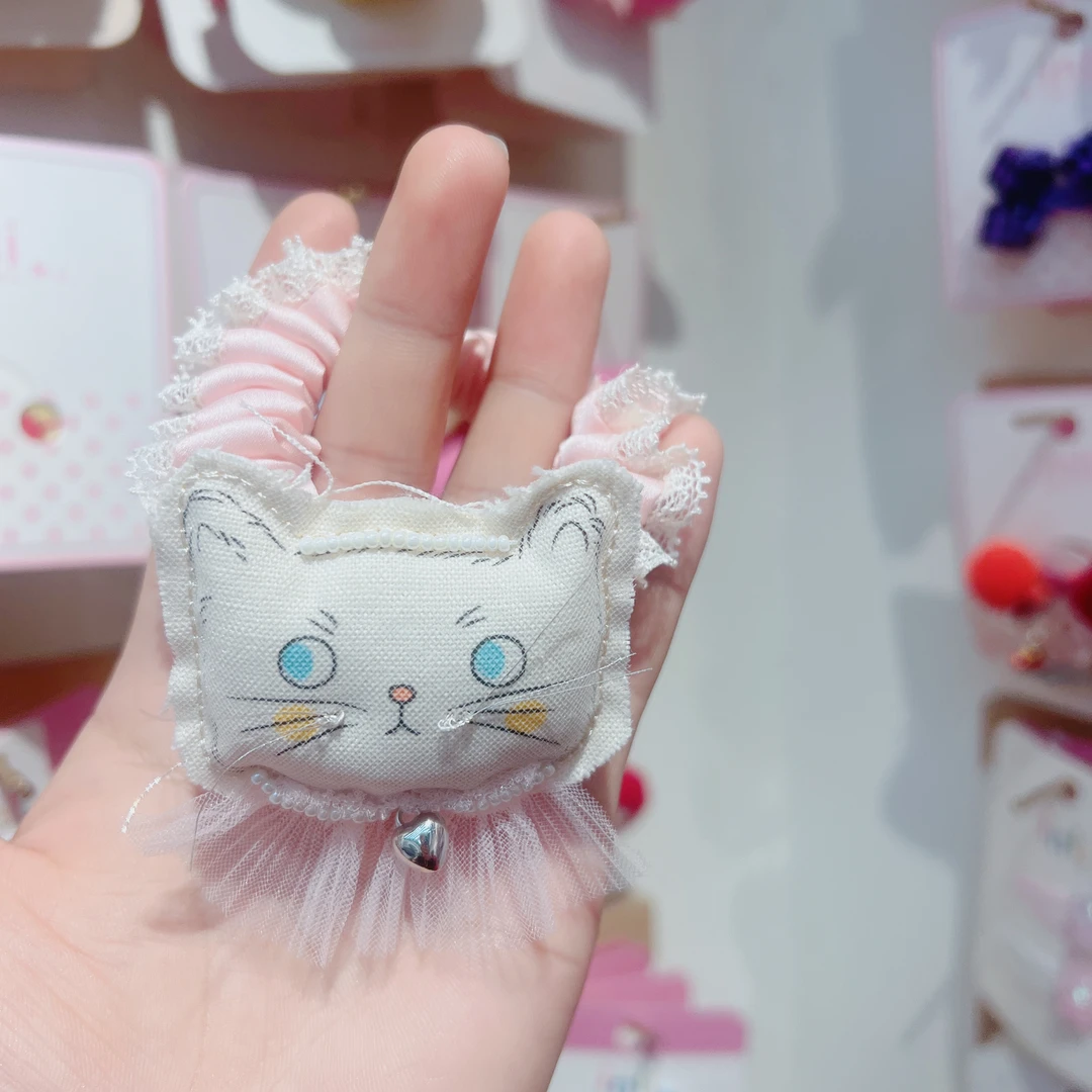 A103-粉色猫咪发圈【满15包邮发货】可爱仙女儿童发饰