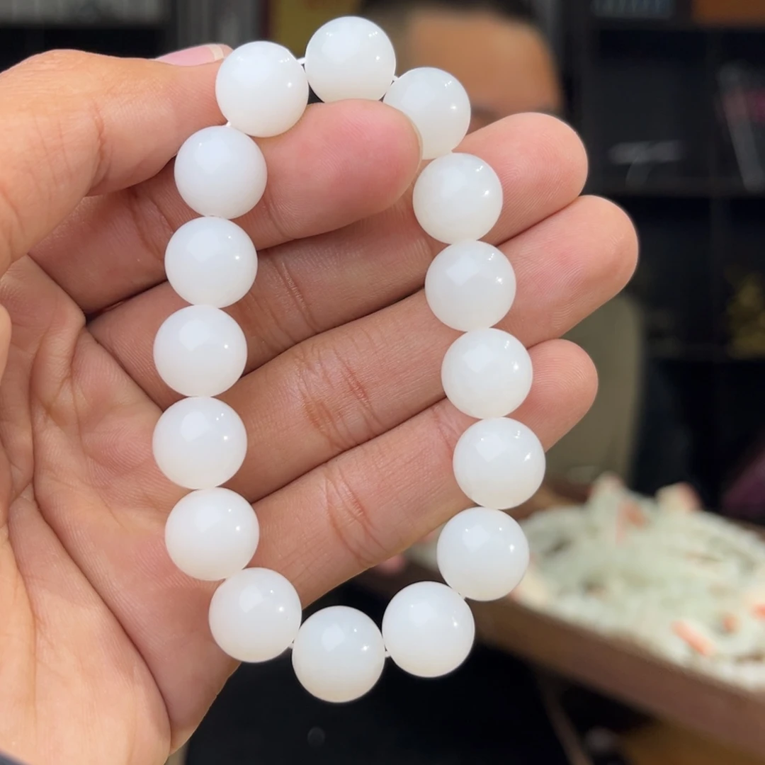 我***拽和田玉未镶嵌手串天然和田玉13年新疆且末天泰卡12