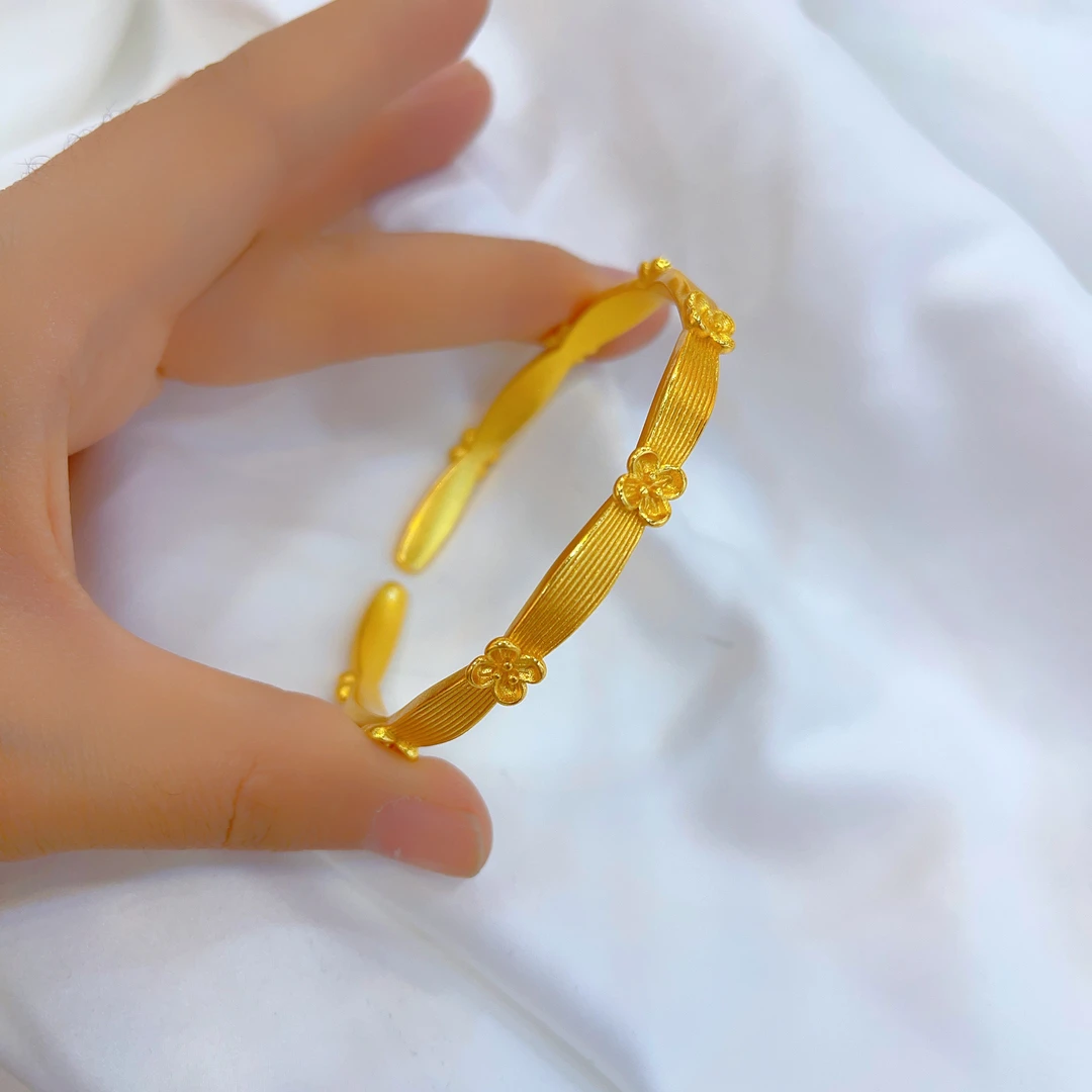 铜合金手镯 1730新款手镯爆款白搭时尚金色钛钢