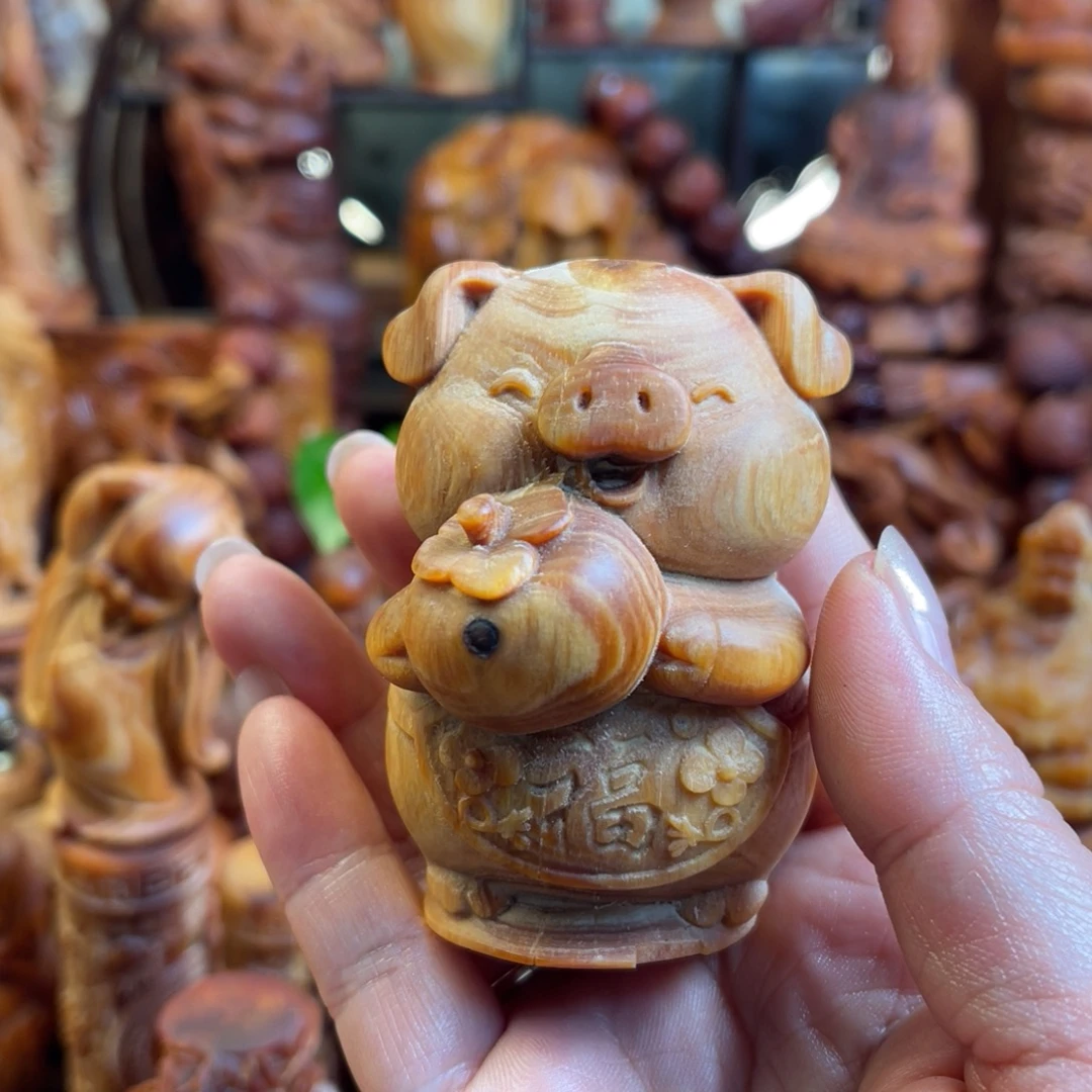 松木（琥珀木）其他微瑕小猪