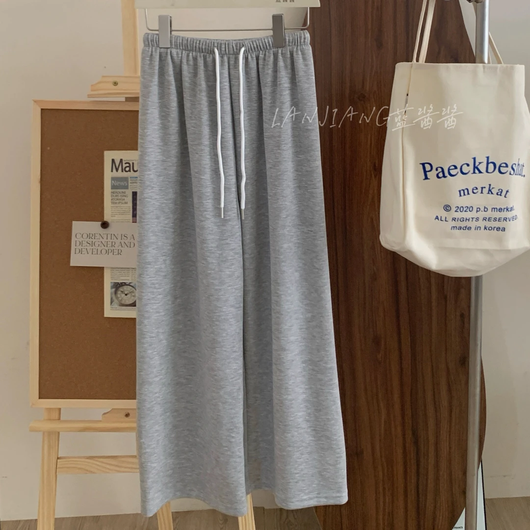 LANJIANG 云氧裤·秋季直筒休闲长裤超舒服的铜氨棉裤