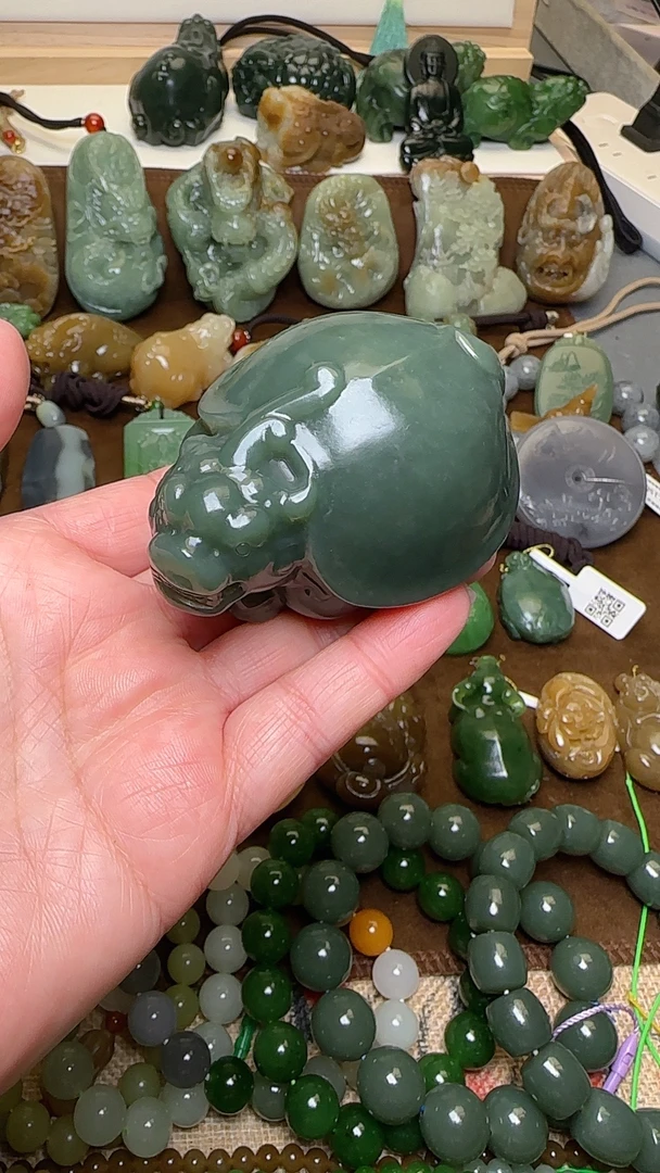 和田玉大龙龟手把件