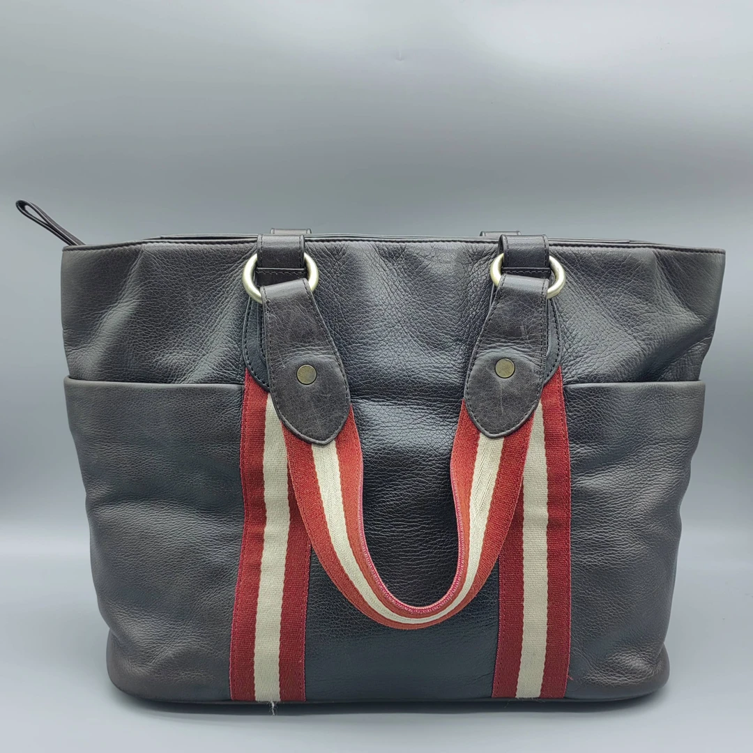 95新 BALLY/巴利 棕色手提包1640 1051