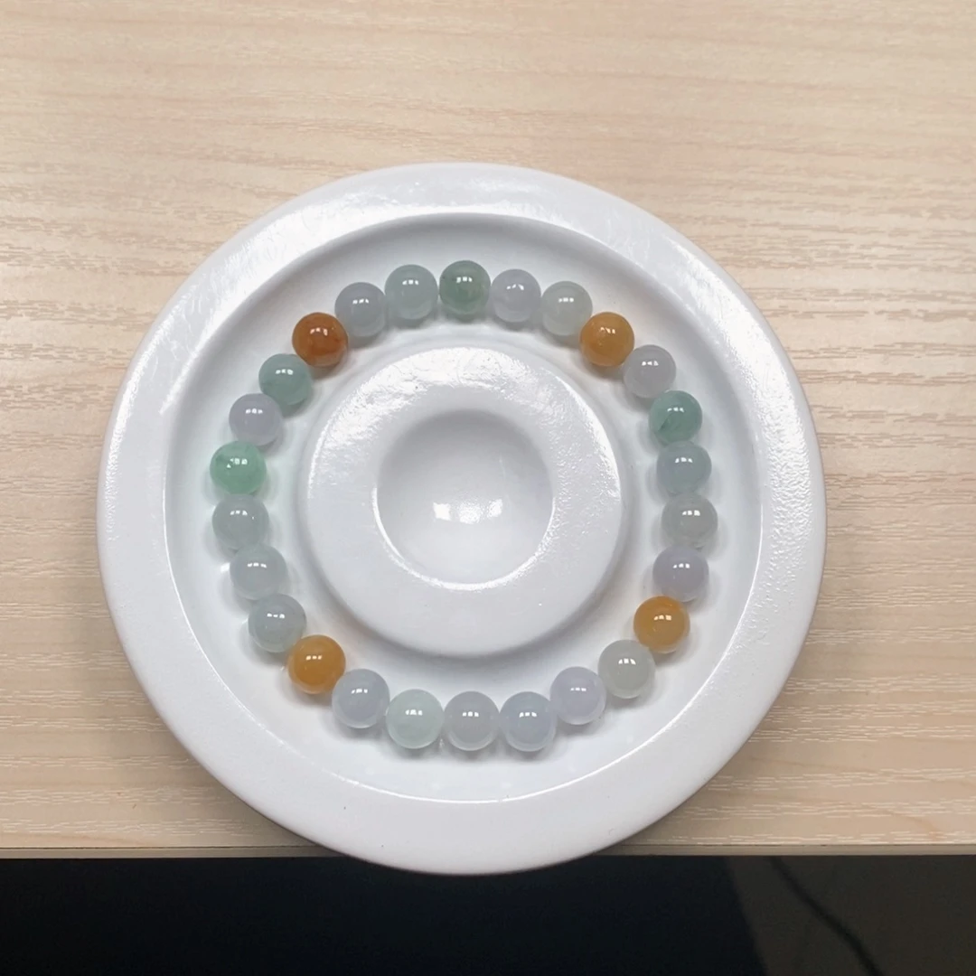 翡翠手串未镶嵌卡 7+