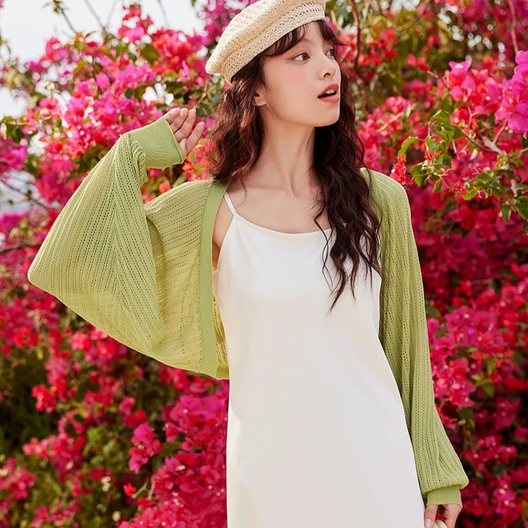 两三事一路清风冰凉感开衫长袖防晒针织衫S23CZZ026
