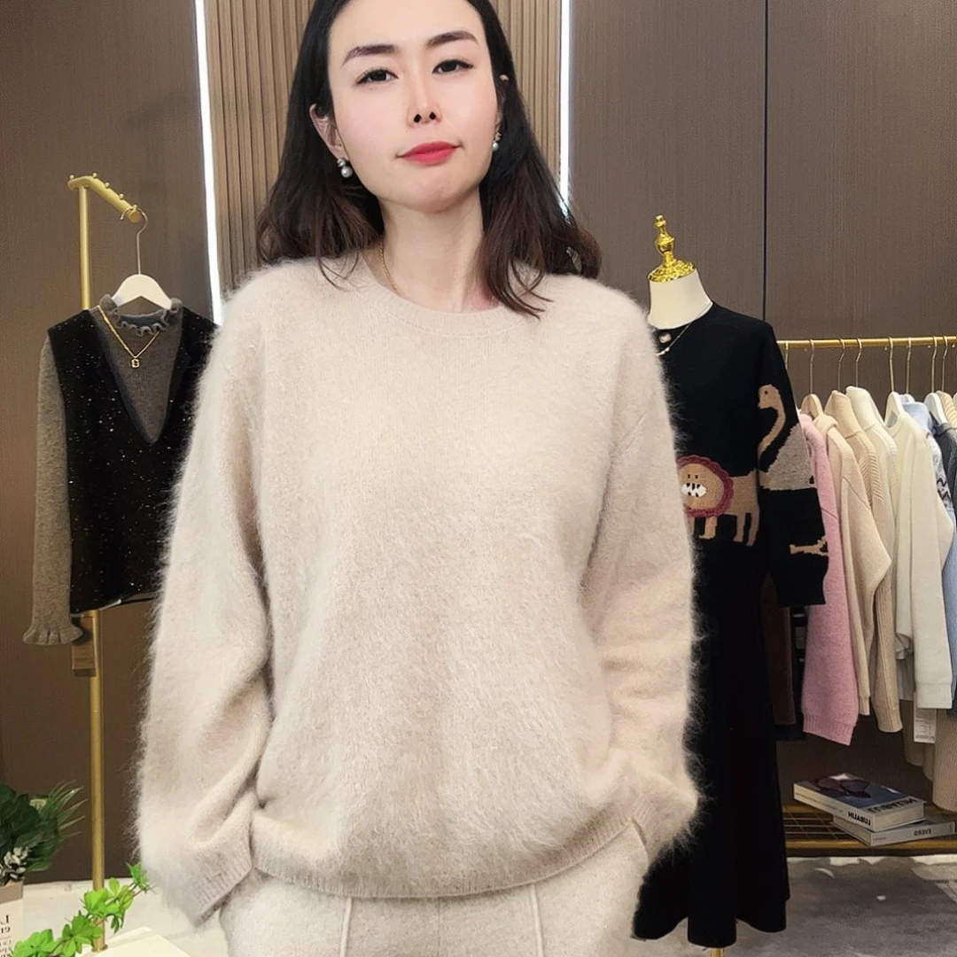 拉绒山羊绒宽松加厚