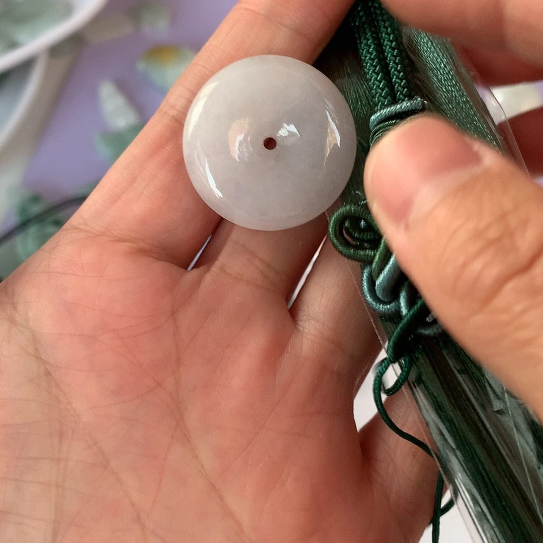 翡翠颈饰未镶嵌起***好平安扣不完美清
