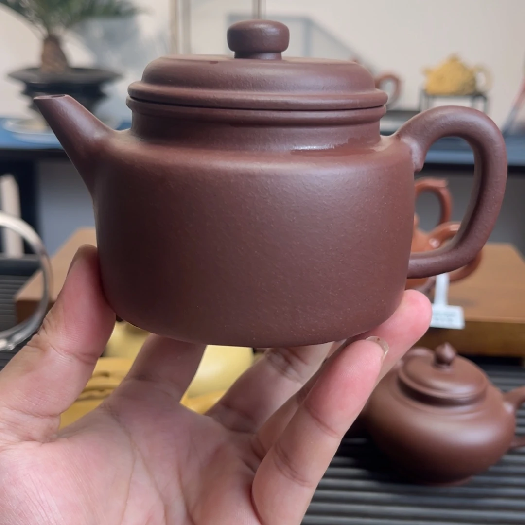 茶壶紫砂250毫升半手紫泥