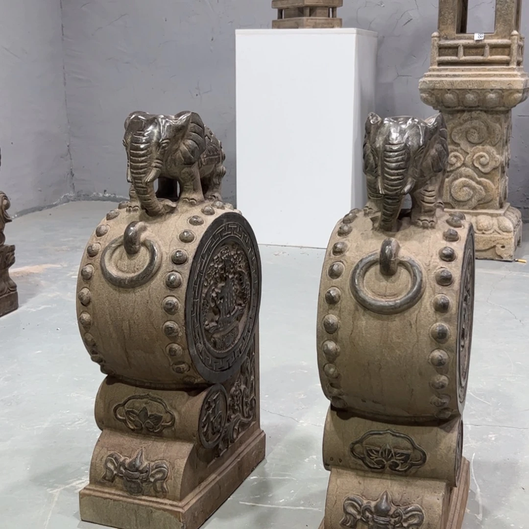 抱鼓石黑青石不包邮