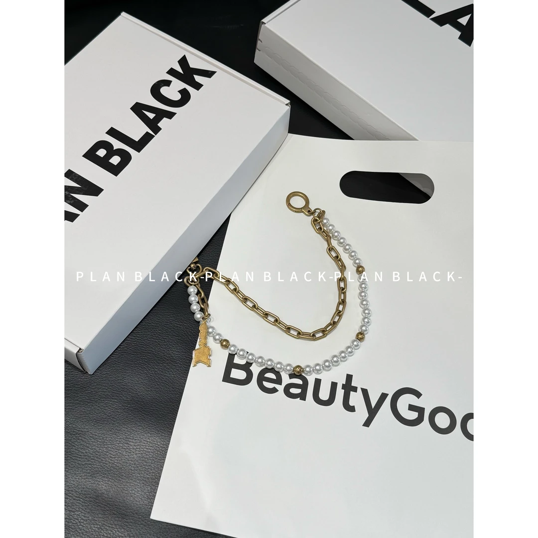 RICH陈发财【珍珠腰链】百搭小配饰！珍珠金属腰链包链0017