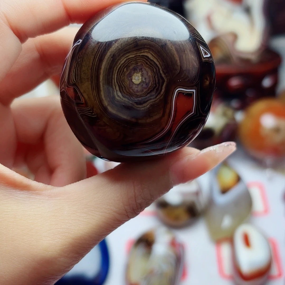 玛瑙/玉髓珠宝奇石银S925镀金镶嵌浅**韵