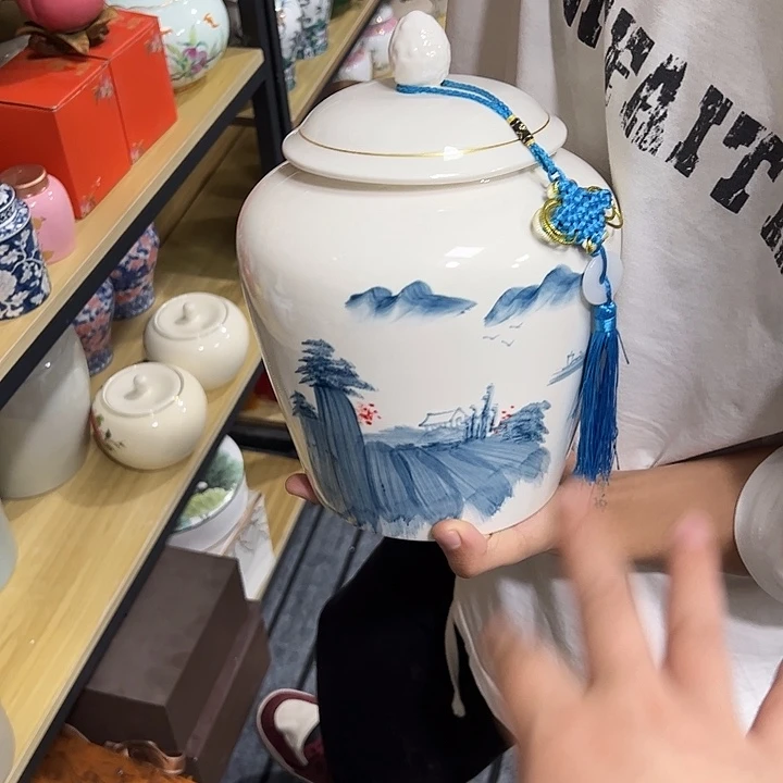 茶叶罐陶瓷家用储物罐瑕疵福利品介意勿拍