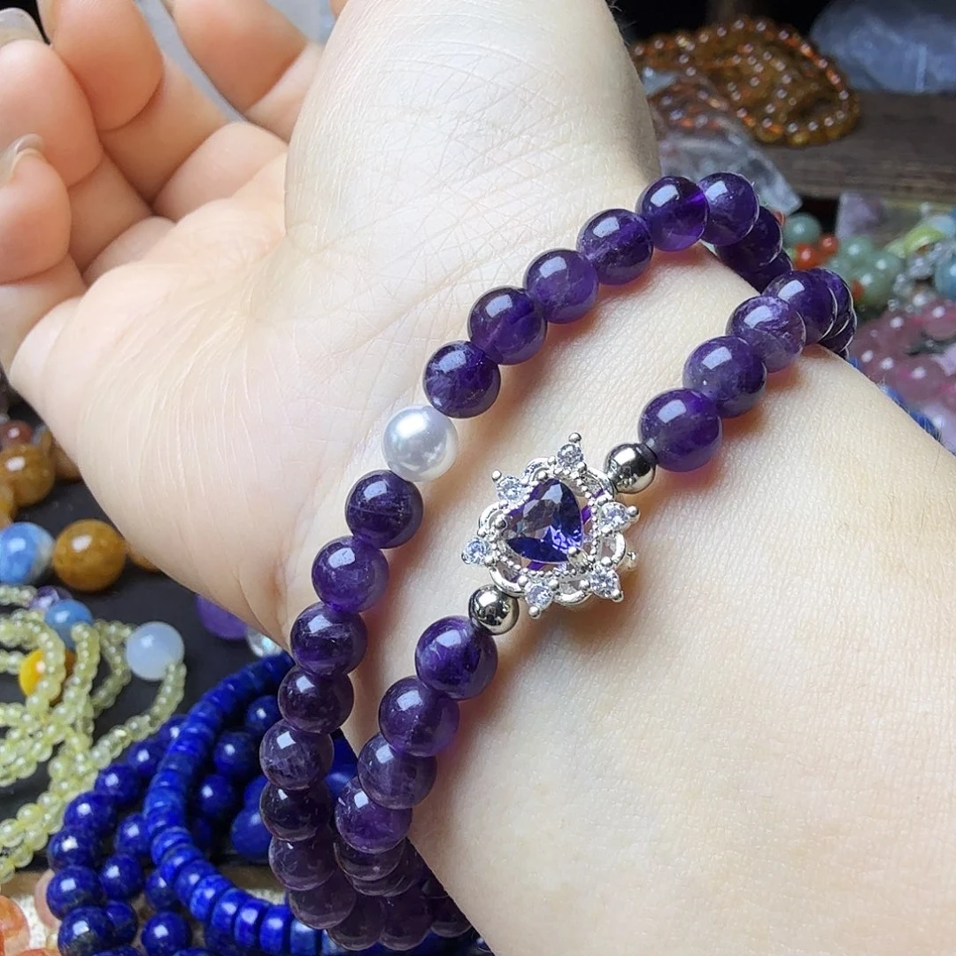 未镶嵌手链水晶紫水晶手链