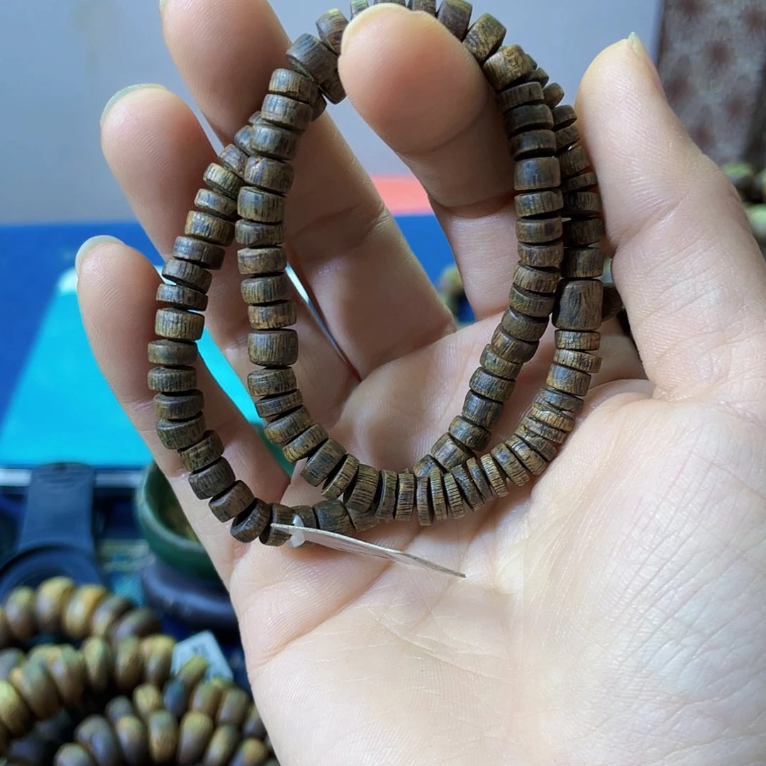 沉香手串◆*林白露沉水片珠双圈0.6/11克多样性发一