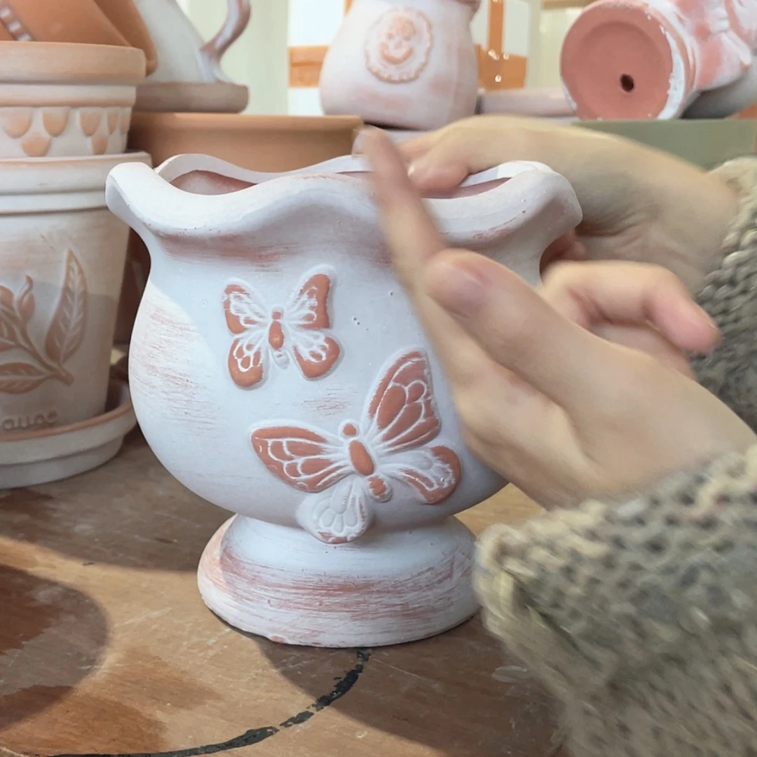 【闪购商品】红陶复古双蝶15-15