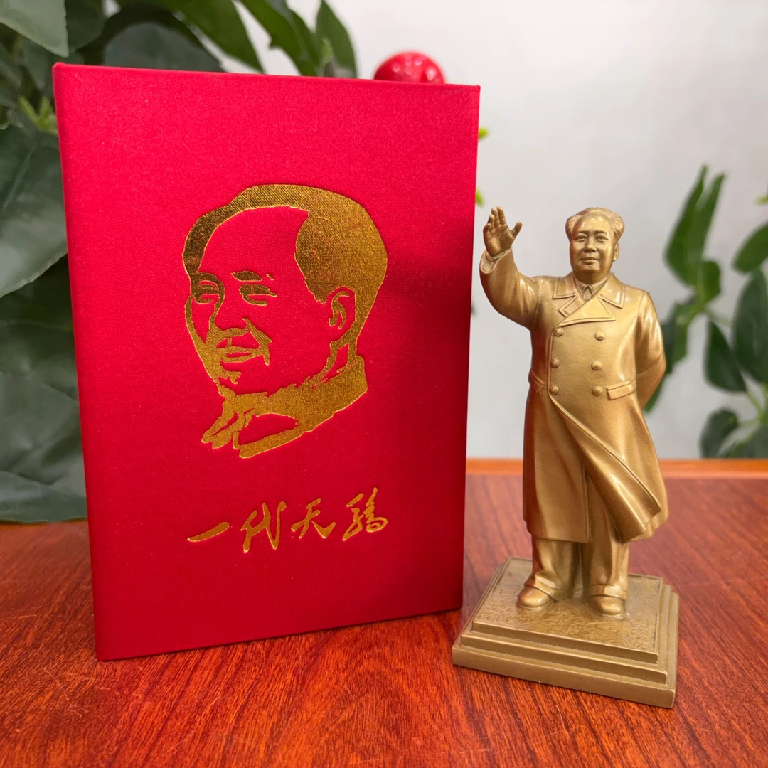 韶兴旺毛主席摆像小款挥手铜像摆件客厅办公室纯铜雕塑伟人雕像