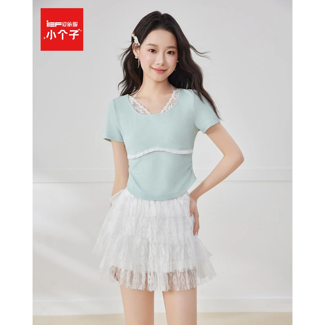 IEF/爱依服上衣2025夏季新款法式温柔小女人气质纯欲风少女感上衣