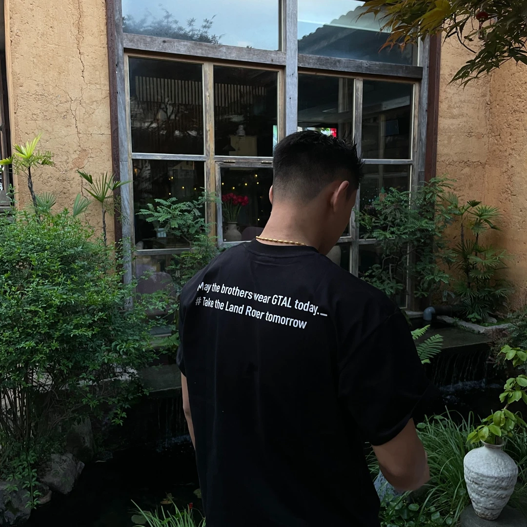 GTAL美式印花标语T恤夏季凉感透气速干短袖休闲百搭印花圆领上衣