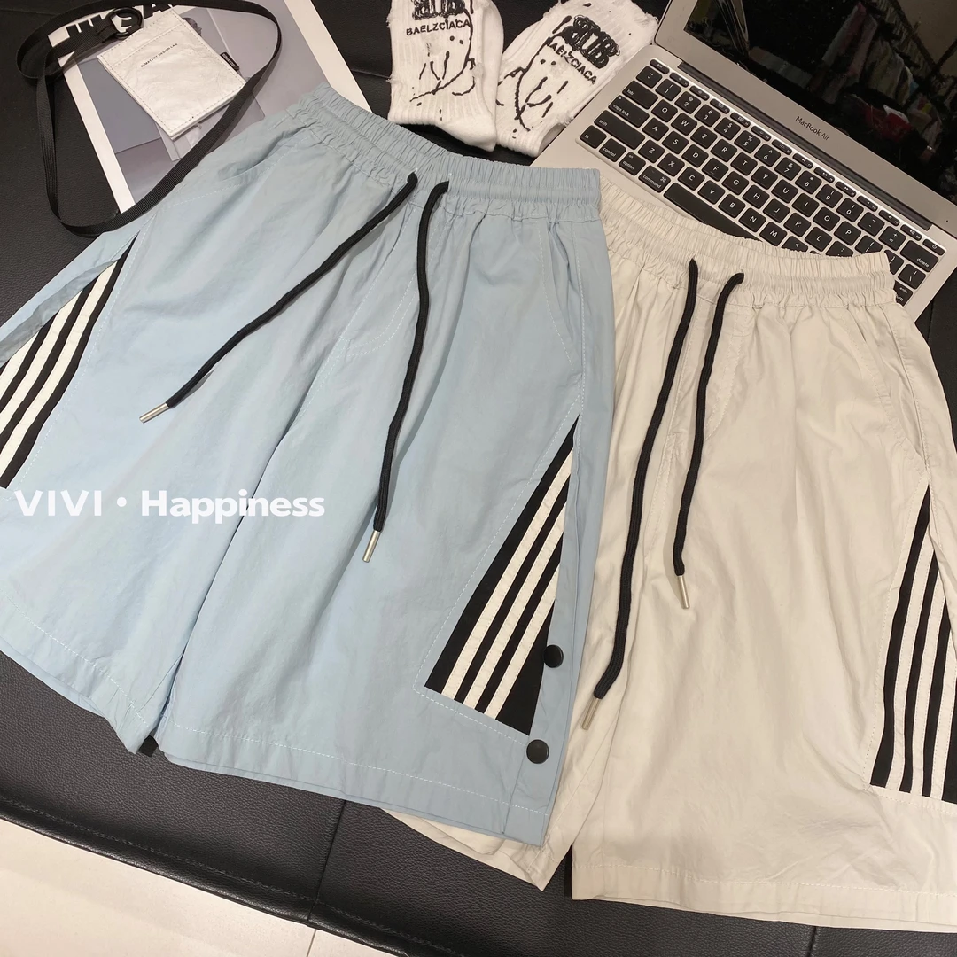 VIVI童装 2025夏季潮牌中大童百搭拼接速干轻薄运动短裤