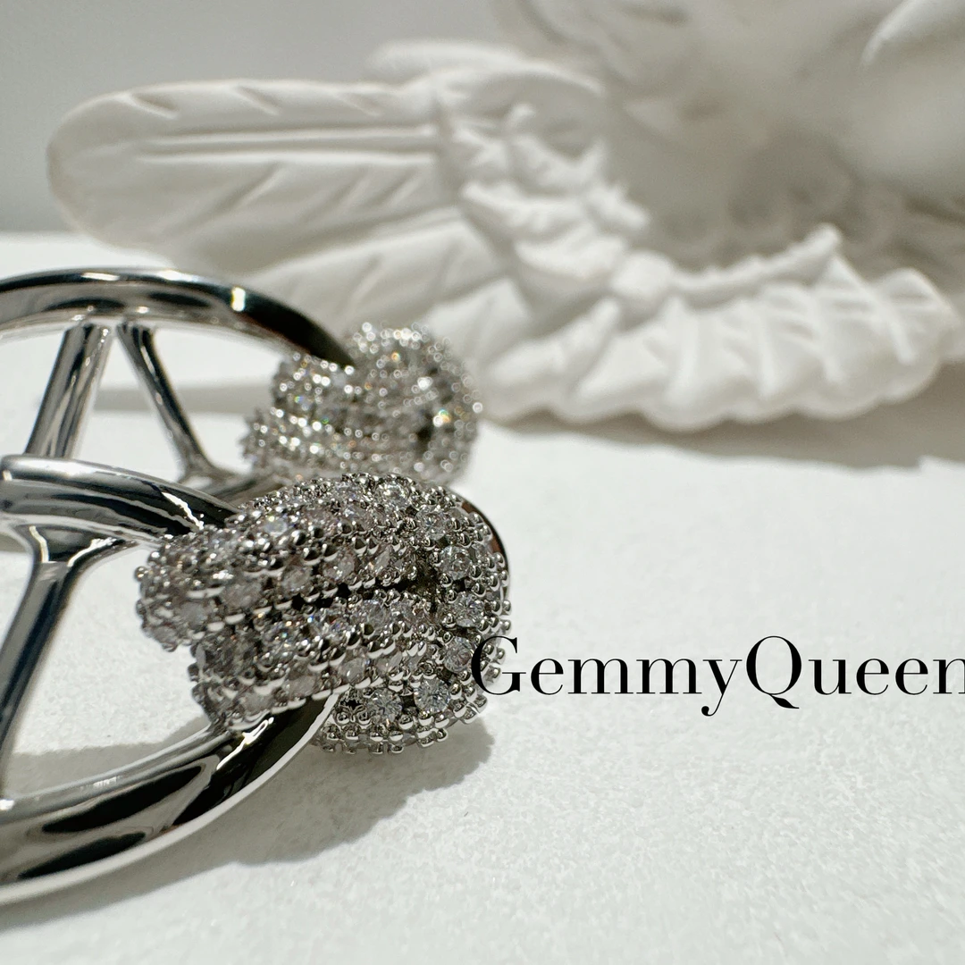 铜合金合成锆石耳饰 GemmyQueen高定耳环GQ01029