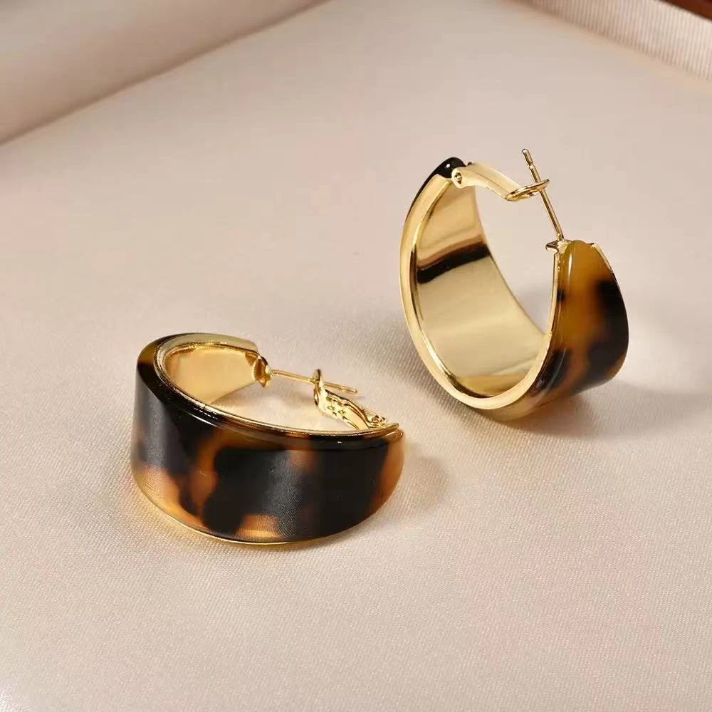 铜合金耳饰 屿希 流光风轻奢复古夸张时尚耳饰耳圈F99