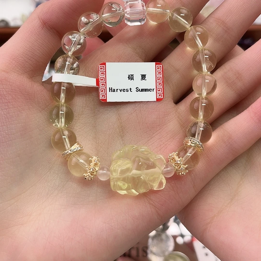 手链未镶嵌黄晶柠檬黄水晶九尾