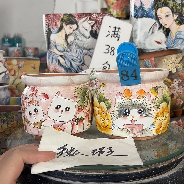 景德镇手绘花盆性价比超高