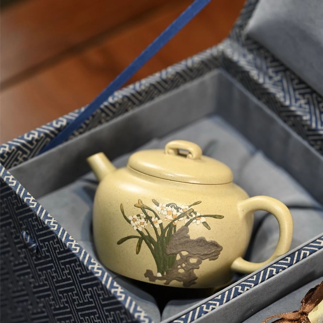 宜兴紫砂壶 璞玉（幽兰）·全手工 容量250cc 家藏原矿段泥 高档紫砂