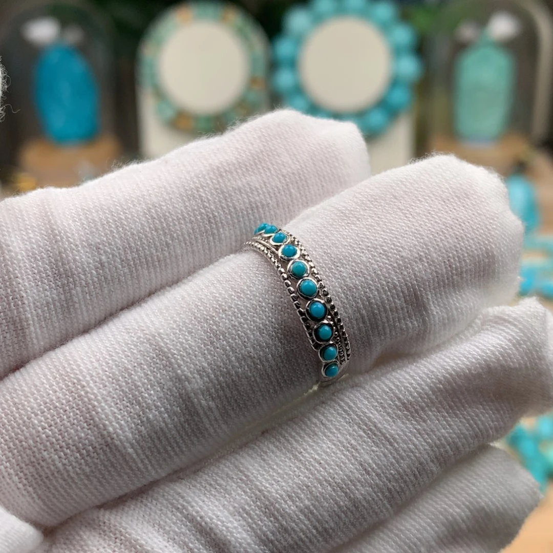 绿松石银S925镶嵌珠宝奇石