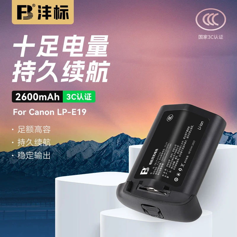 沣标佳能LP-E19解码电池EOS 1DX mark iii 1DX2 1DX3 1D4单反相机