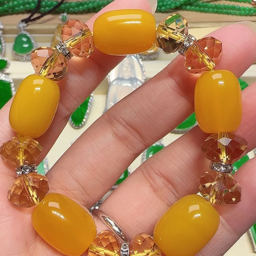 琥珀未镶嵌手链琥珀蜜蜡