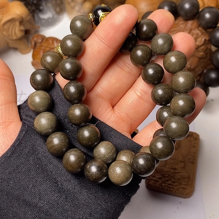 心***印檀香木老山檀香1.2双圈大日如来