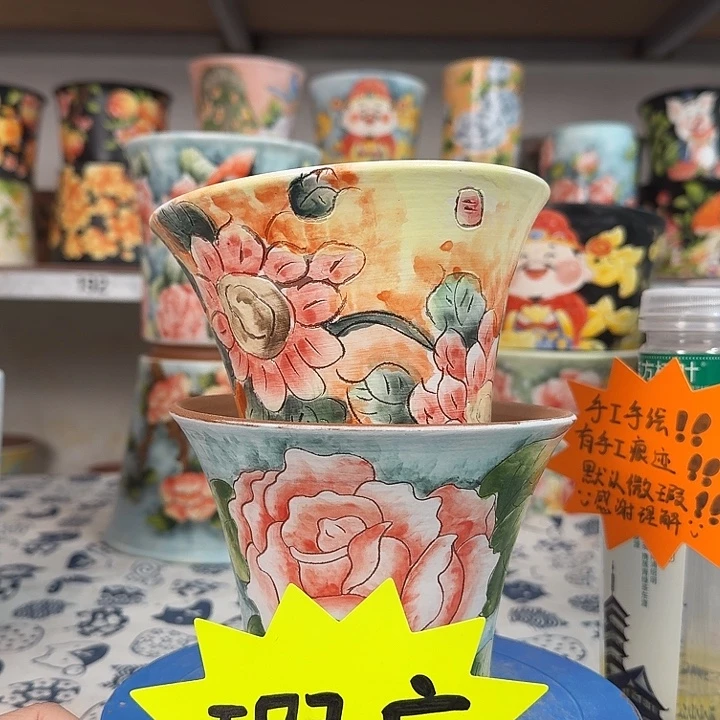 景德镇手绘多肉花盆