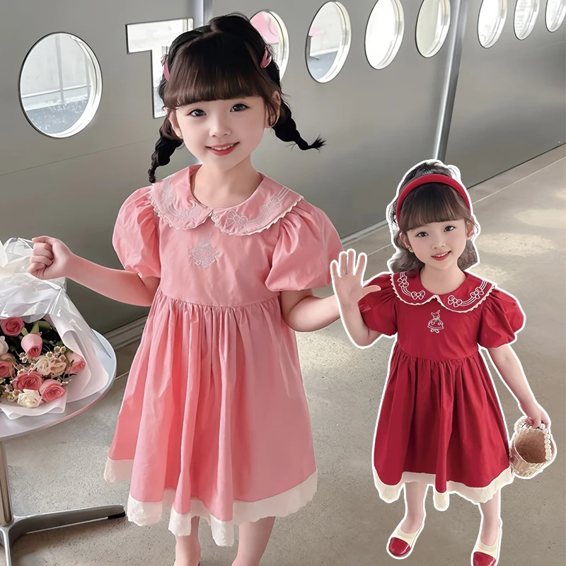 宝宝连衣裙夏装2025新款简约童装店铺儿童礼服法式蓬蓬裙公主裙子