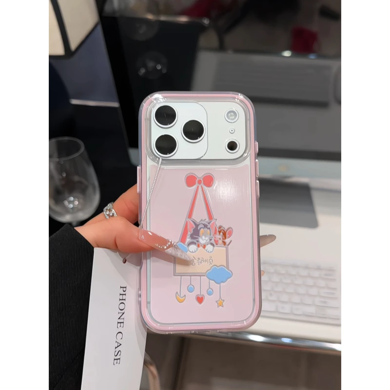 汤姆杰瑞适用苹果17p手机壳16pm三合一炫彩防摔小众华为p80小米17