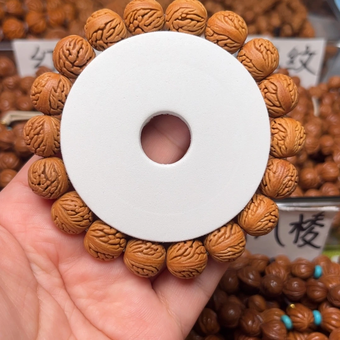 把件桃核13左右绣球手串