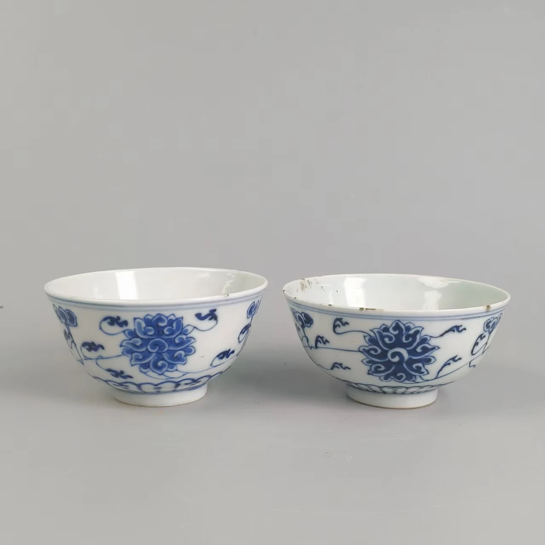 【一对】缠枝莲花卉茶园XZTMG-0009