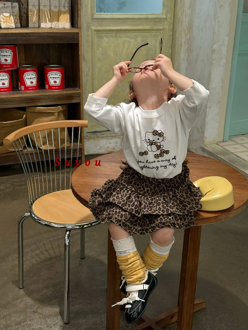 【Suyou】25秋～女童豹纹半裙663120