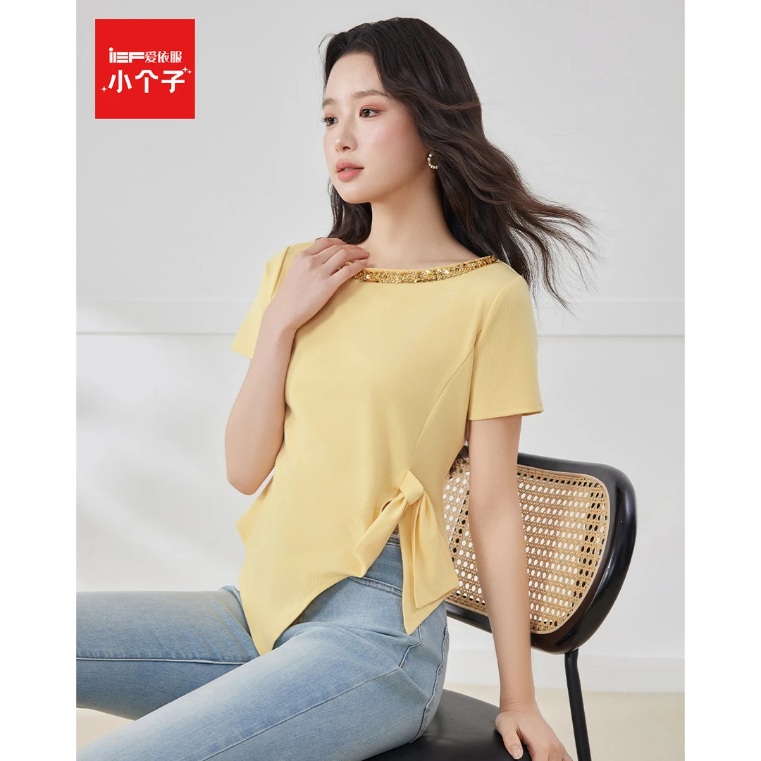 IEF/爱依服【小个子】2025夏季新款韩版小众设计通勤上衣流光风