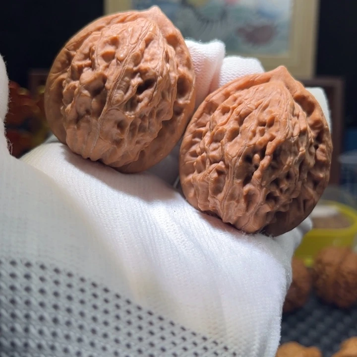 吊坠文玩核桃大红袍43