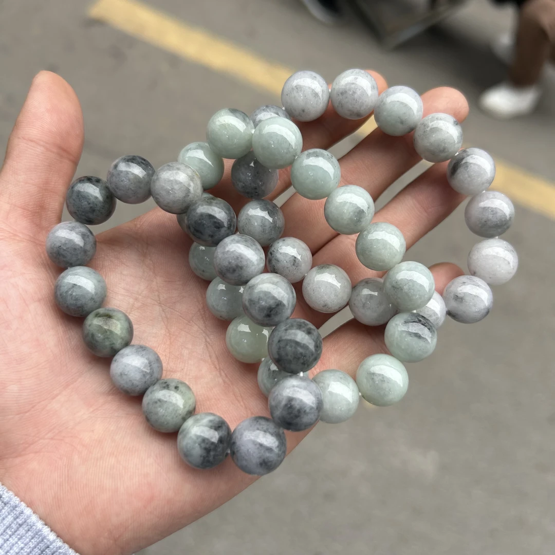 【潜珑】WJL-0804翡翠冰乌鸡手串13mm多样性拍一发一