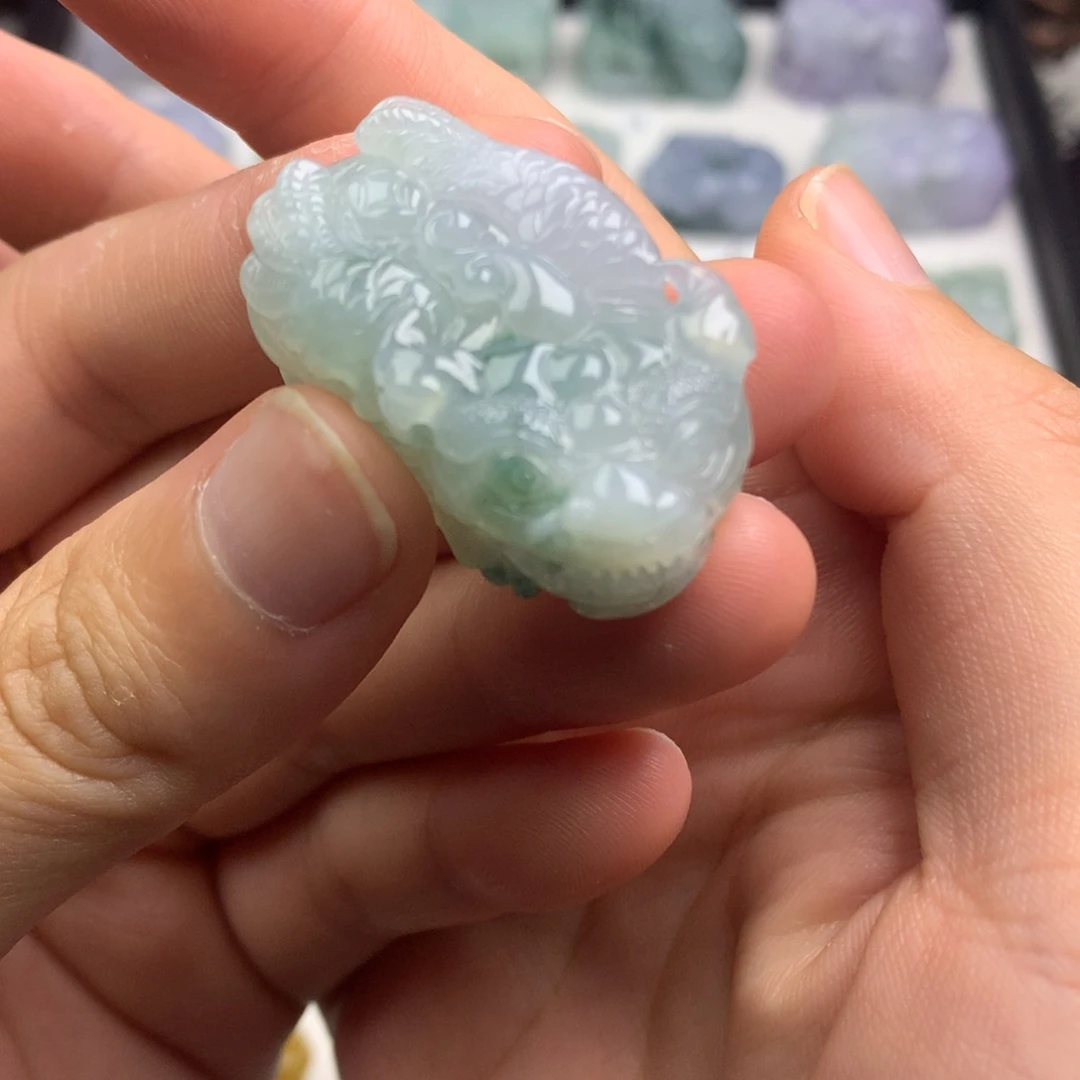 翡翠未镶嵌吊坠(不含链)天然缅甸翡翠貔貅吊坠