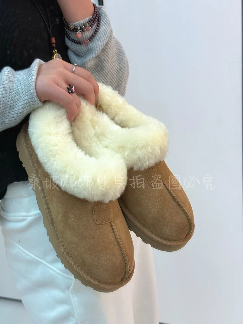 桑坡村源头工厂重磅原单薄底塔次特羊皮毛一体雪地靴9