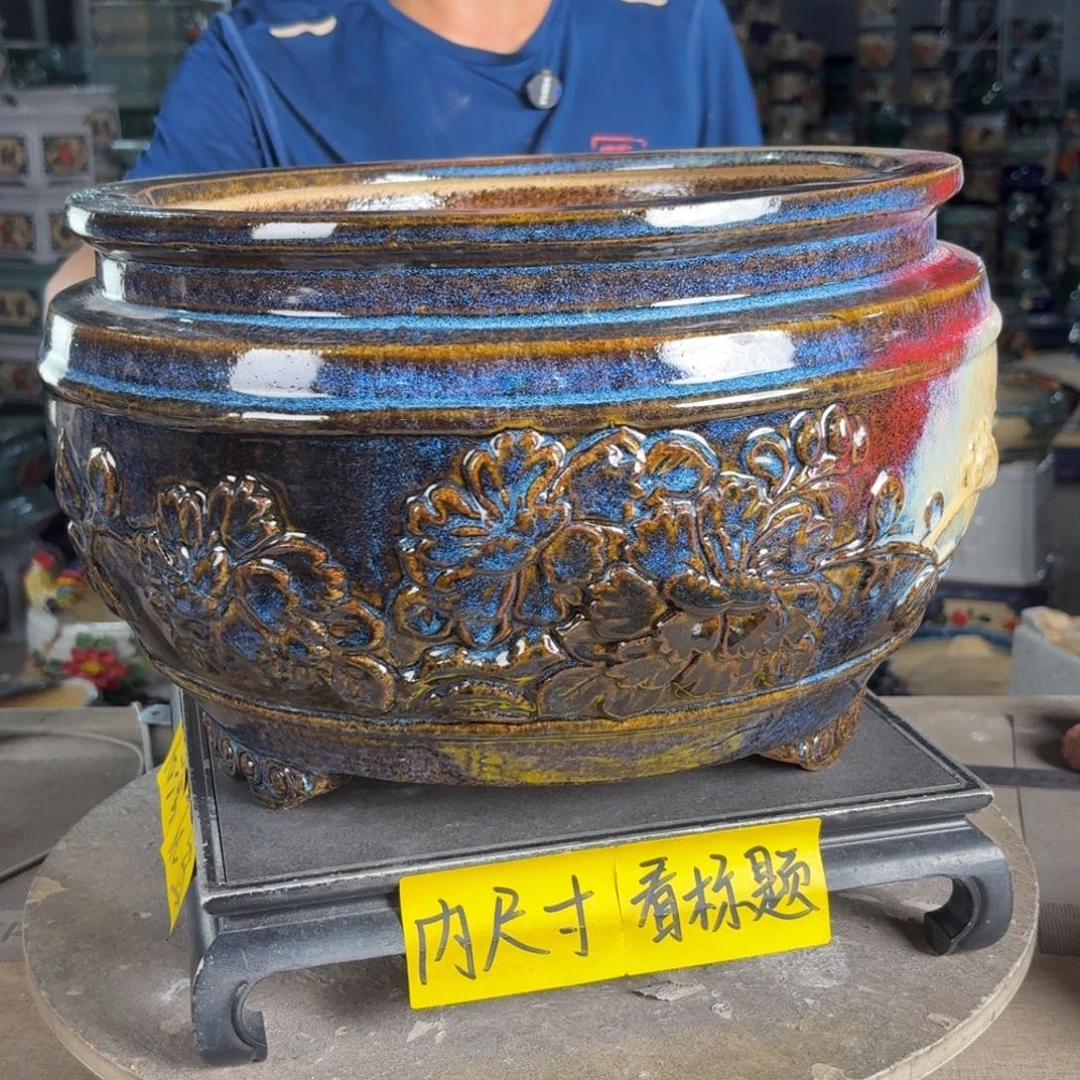 一风堂石湾花盆 内30*20编号080