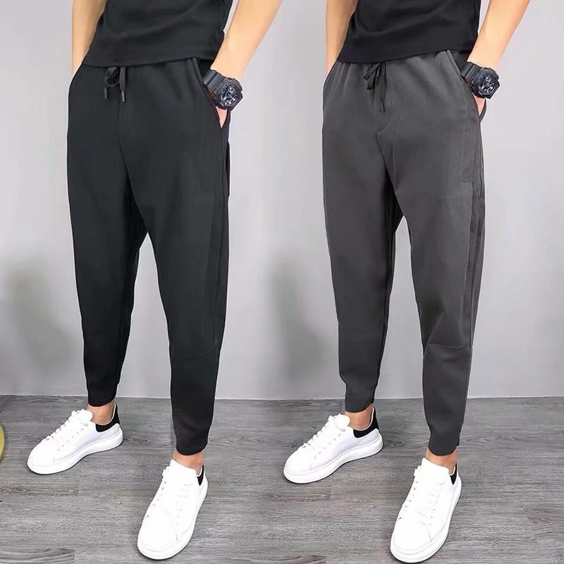 秋冬新款潮流百搭时尚修身显瘦束脚裤男士韩版休闲裤