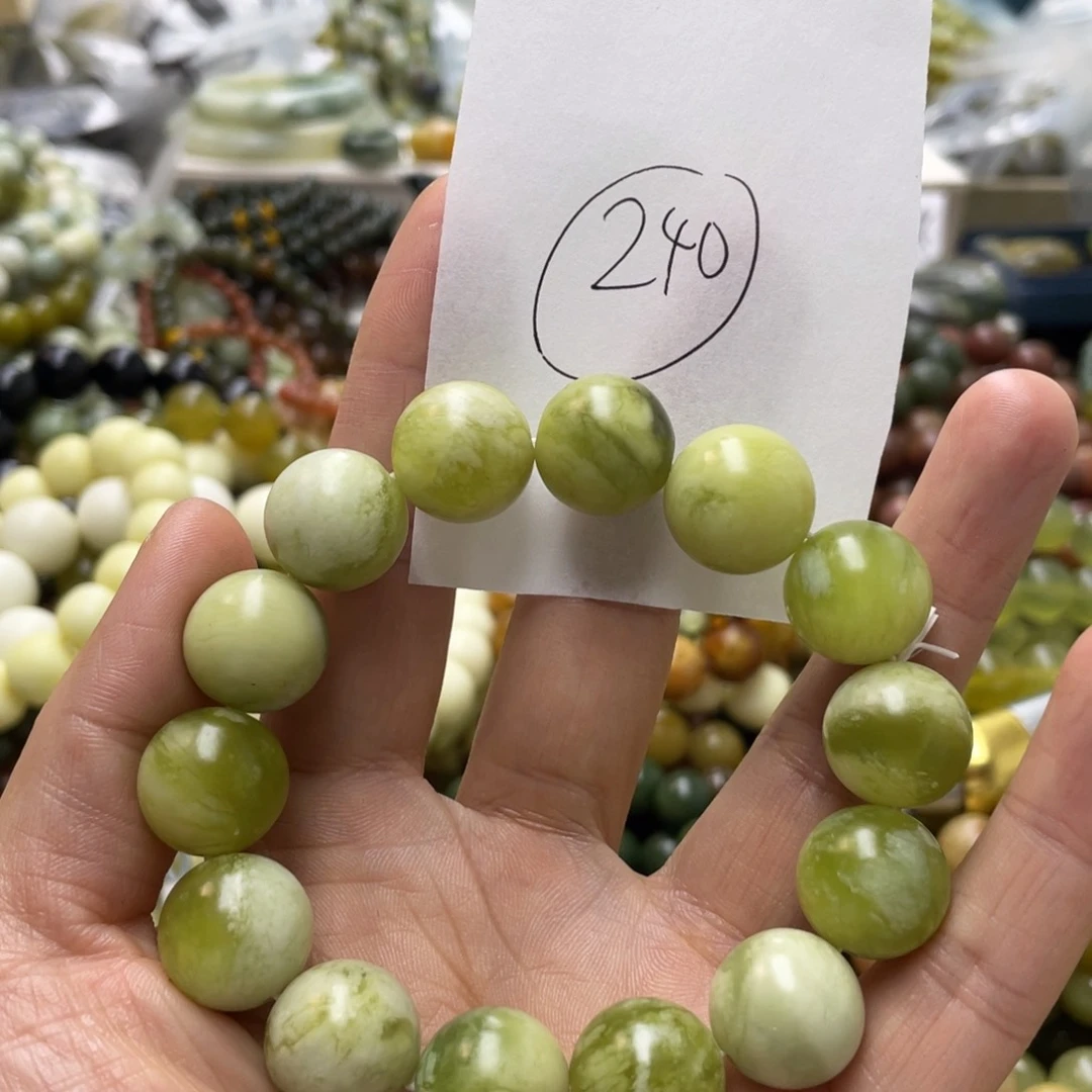蛇纹石玉手链未镶嵌