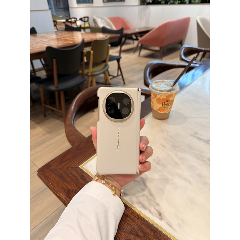 适用于华为Matex6/Matex5磁吸双中轴折叠手机壳 包镜头双中轴