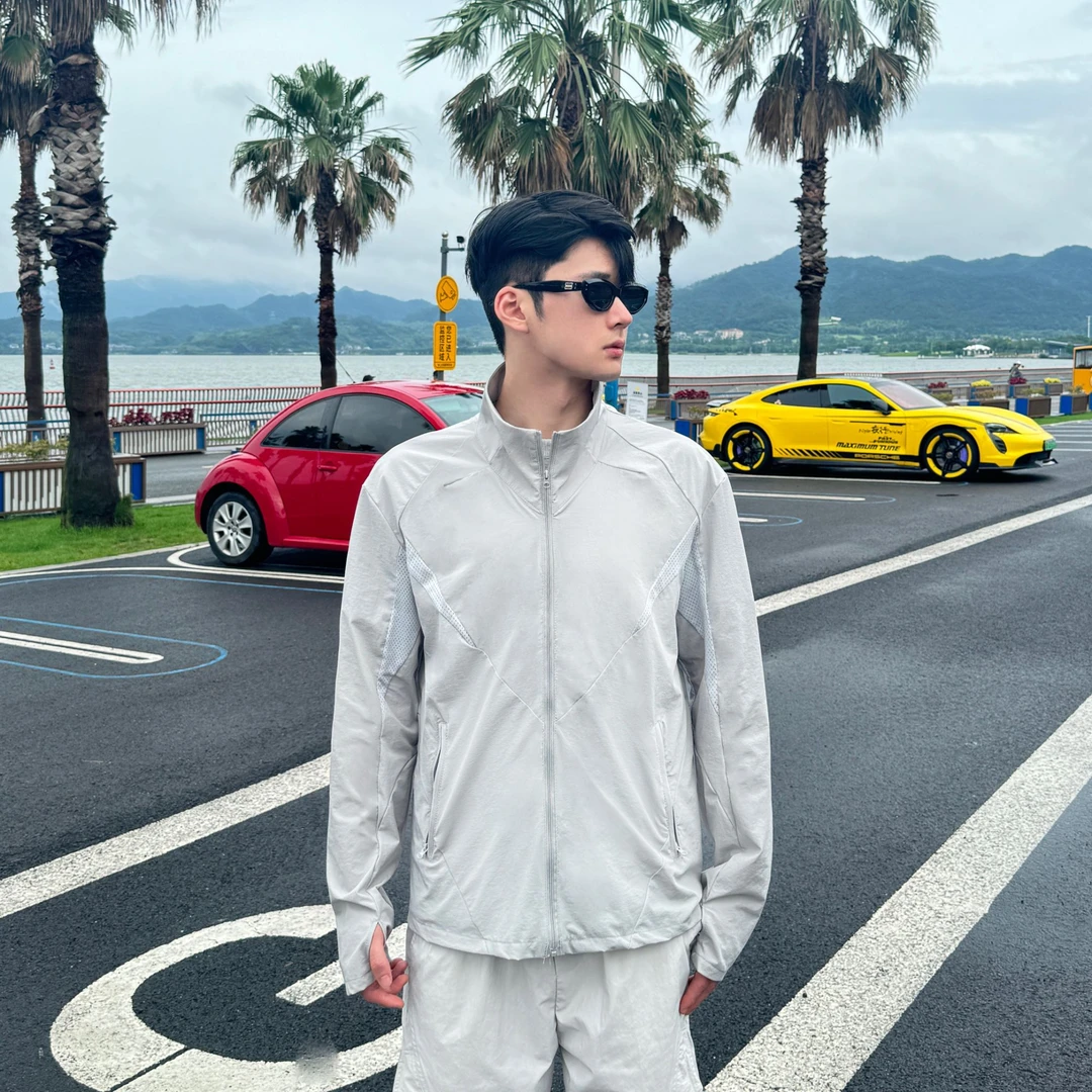 美式高街vibe防晒夹克男夏季痞帅休闲cleanfit上衣高级感透气外套