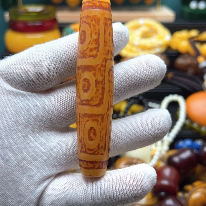 琥珀未镶嵌颈饰天珠