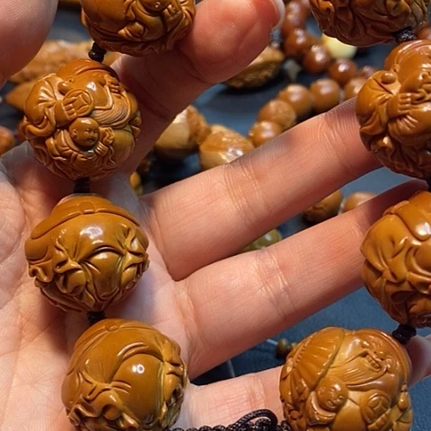 橄榄核手串/手链思*邪橄榄雕
